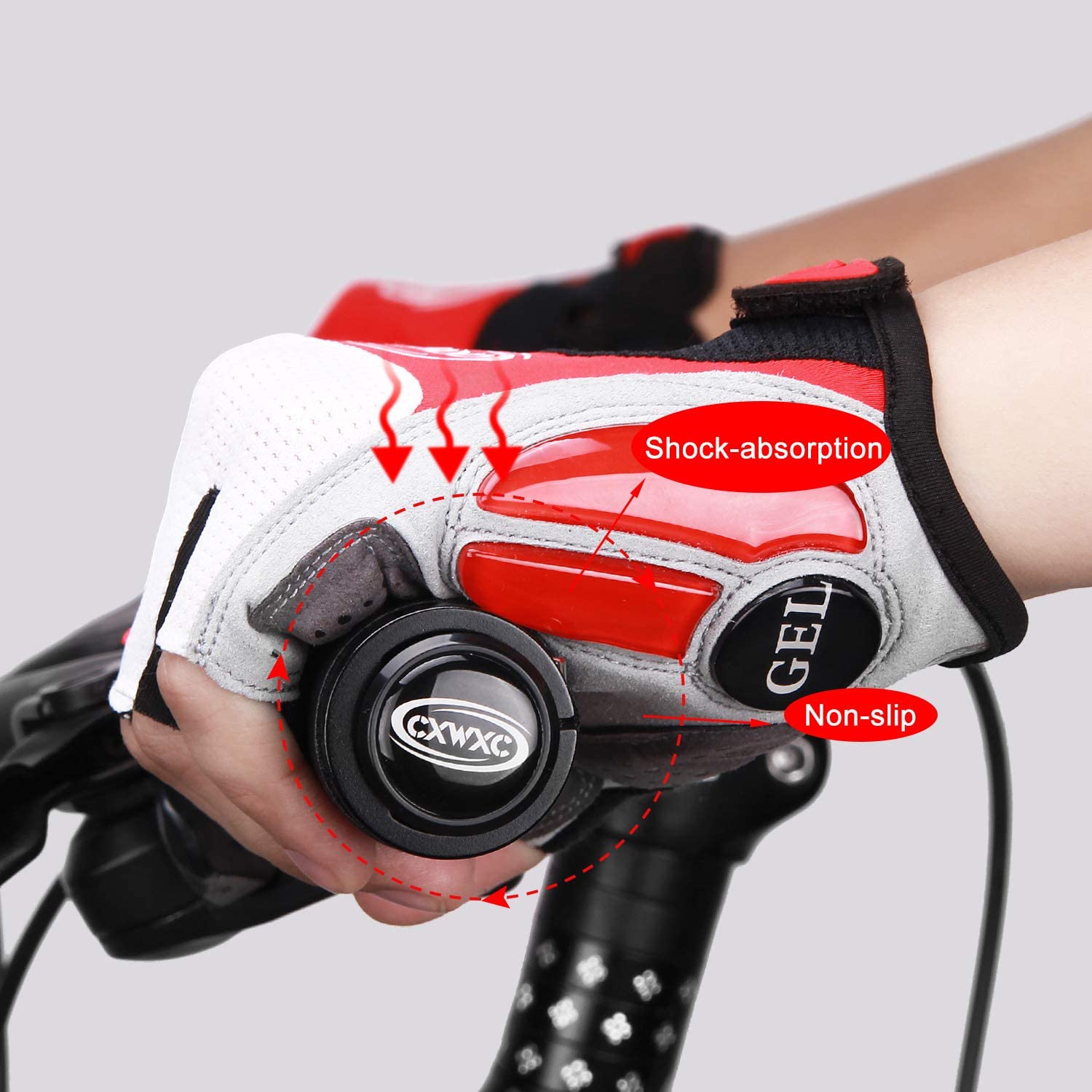 Mountain bike gloves men and women breathable non-slip shock absorption  motorcycle fitness bicycle riding gloves half finger sum - AliExpress